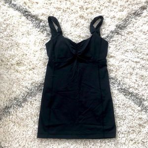 Lululemon Black Tank Top Built in Sports Bra Size 6